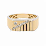 10k Yellow Gold Fashion With CZ Ring Men's - Miral Jewelry