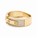 10K Yellow Gold Fashion With Cz Women's Ring - Miral Jewelry