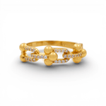 10K Yellow Gold Fashion With Cz Women's Ring - Miral Jewelry