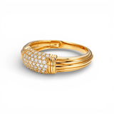 10K Yellow Gold Fashion With Cz Women's Ring - Miral Jewelry
