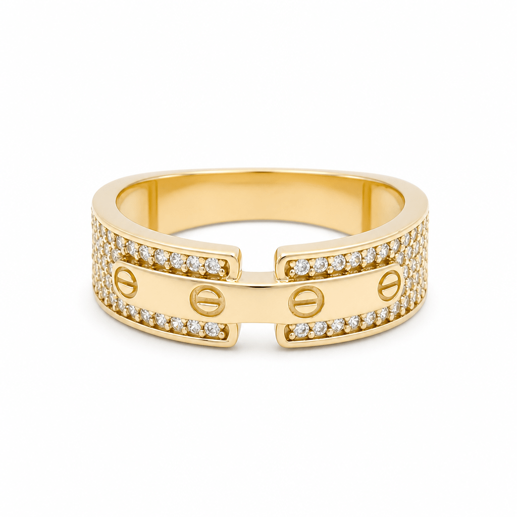 10K Yellow Gold Fashion With Cz Women's Ring - Miral Jewelry