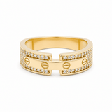 10K Yellow Gold Fashion With Cz Women's Ring - Miral Jewelry