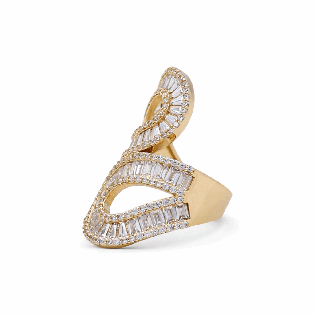 10K Yellow Gold Fashion with Cz Women's Ring - Miral Jewelry
