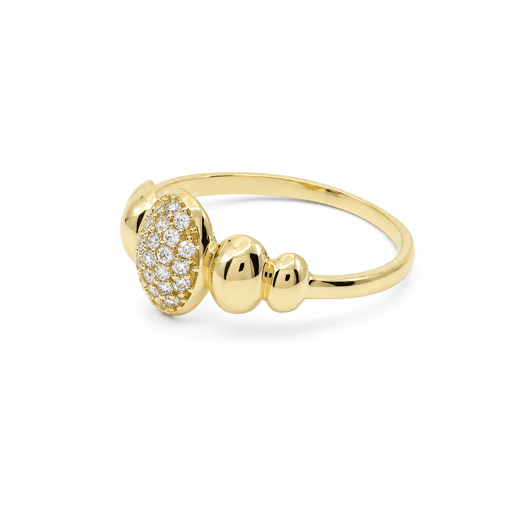 10K Yellow Gold Fashion With Cz Women's Ring - Miral Jewelry
