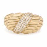 10K Yellow Gold Fashion with Cz Women's Ring - Miral Jewelry