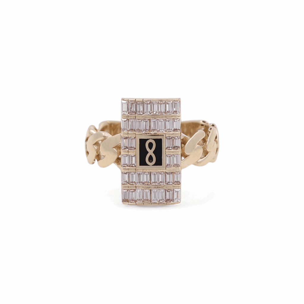 10K Yellow Gold Fashion with Cz Women's Ring - Miral Jewelry