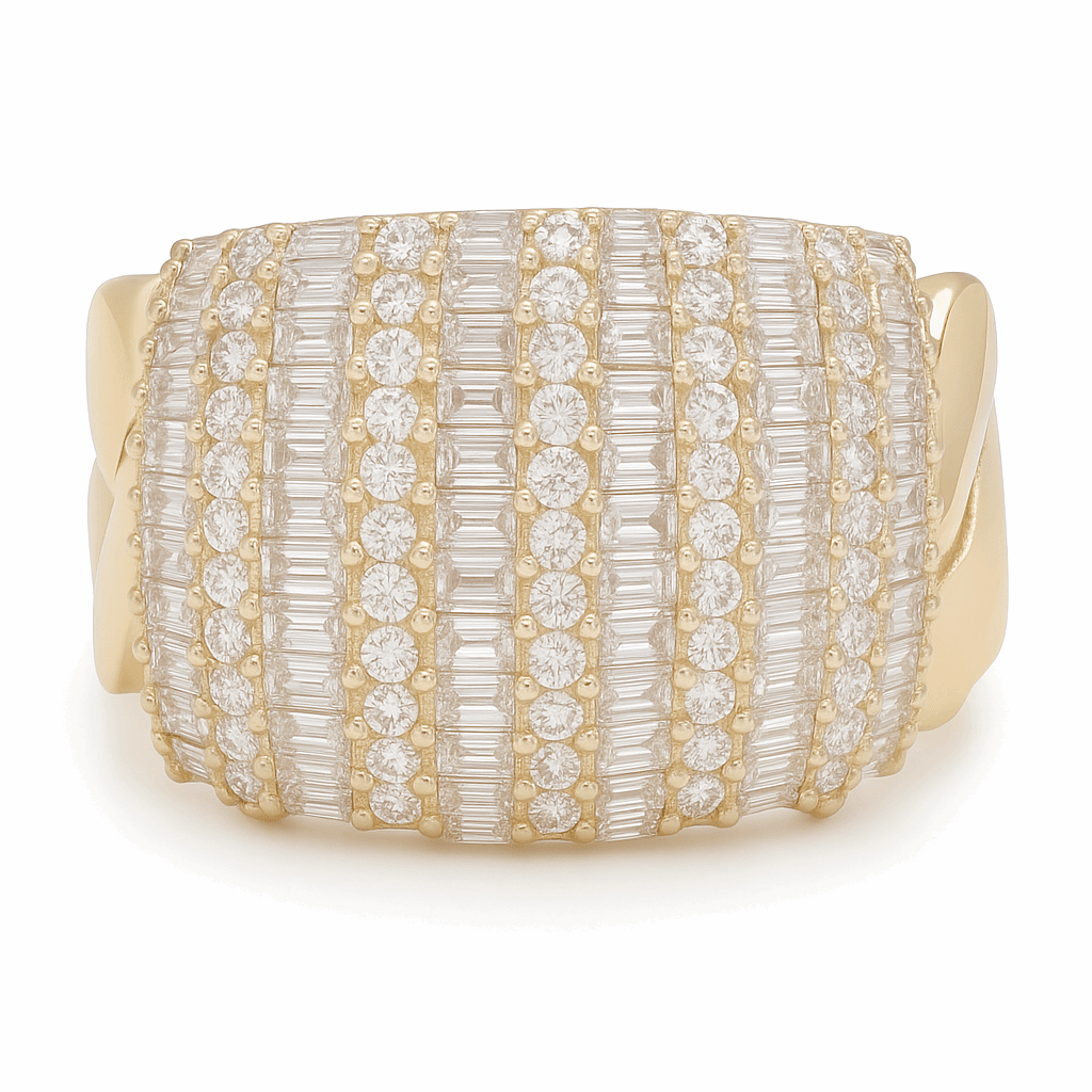10K Yellow Gold Fashion with Cz Women's Ring - Miral Jewelry