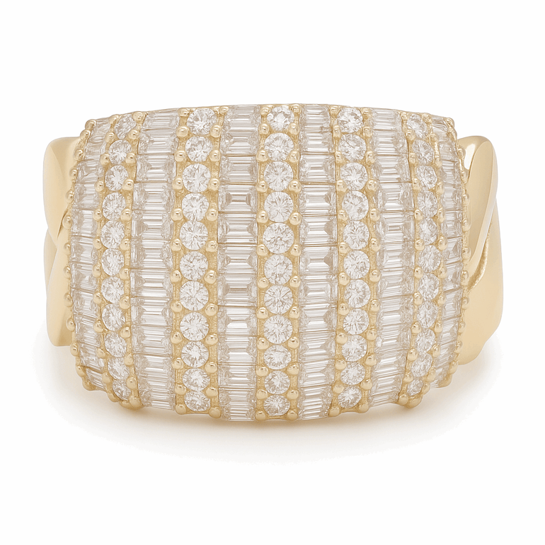 10K Yellow Gold Fashion with Cz Women's Ring - Miral Jewelry