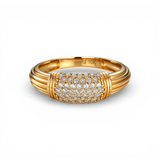 10K Yellow Gold Fashion With Cz Women's Ring - Miral Jewelry