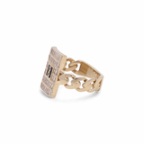 10K Yellow Gold Fashion with Cz Women's Ring - Miral Jewelry