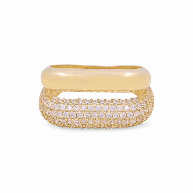 10K Yellow Gold Fashion with CZ Women's Ring - Miral Jewelry