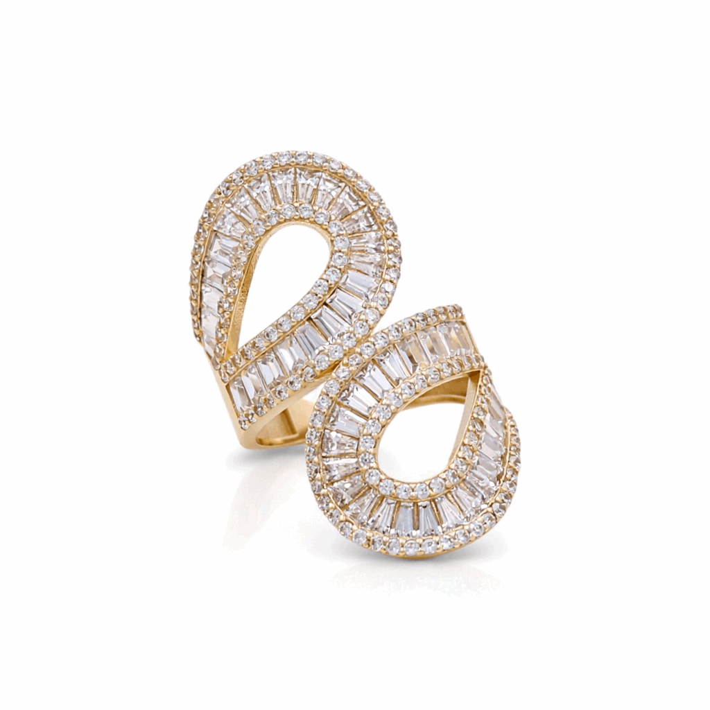 10K Yellow Gold Fashion with Cz Women's Ring - Miral Jewelry