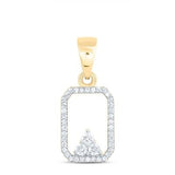 10k Yellow Gold Fashion Women's Pendant with 0.20Tw Round Diamond - Miral Jewelry
