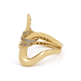 10K Yellow Gold Fashion Women's Ring - Miral Jewelry