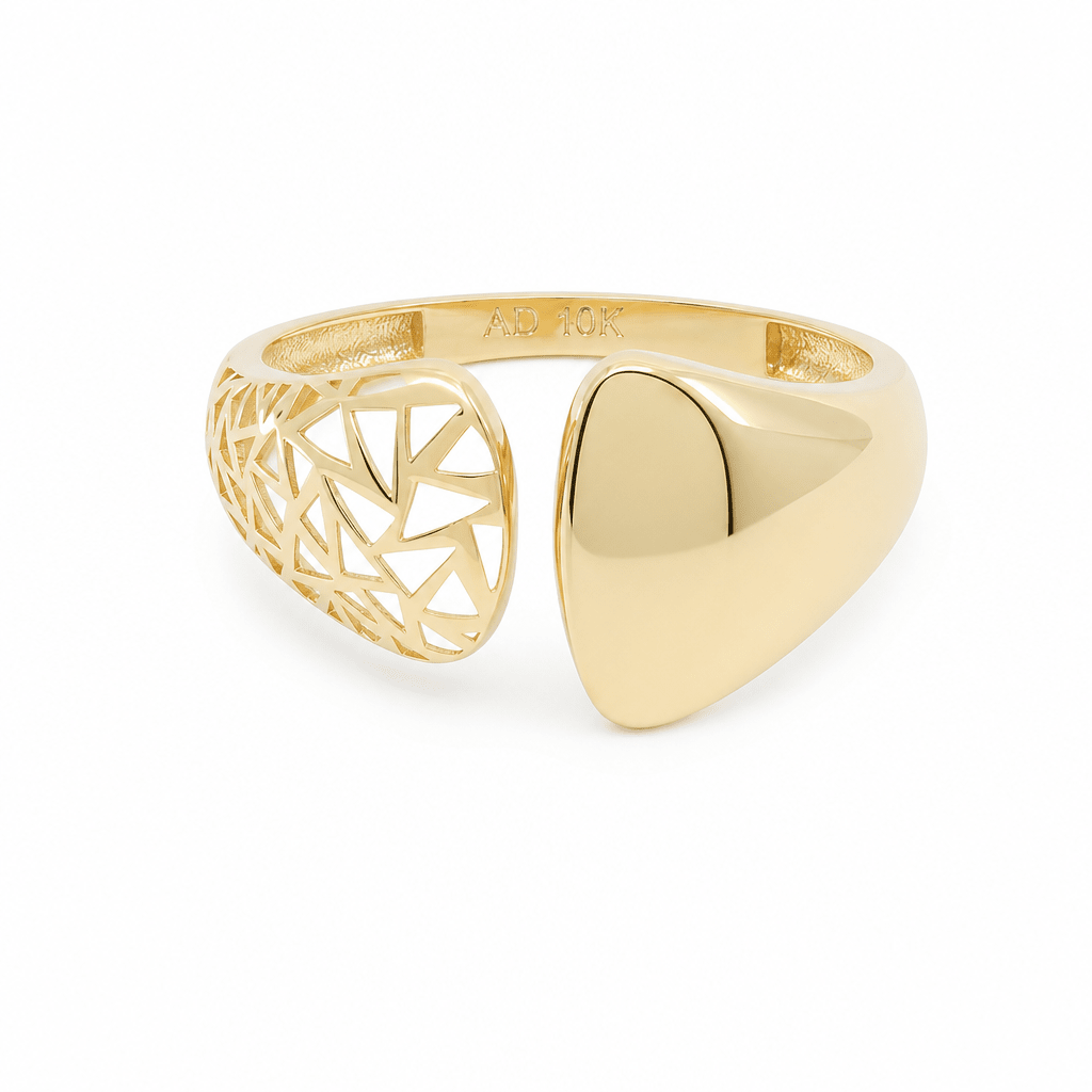 10K Yellow Gold Fashion Women's Ring - Miral Jewelry