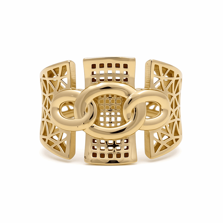 10K Yellow Gold Fashion Women's Ring - Miral Jewelry