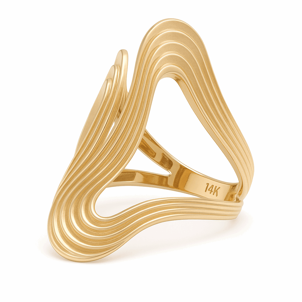 10K Yellow Gold Fashion Women's Ring - Miral Jewelry