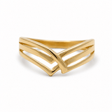 10K Yellow Gold Fashion Women's Ring - Miral Jewelry