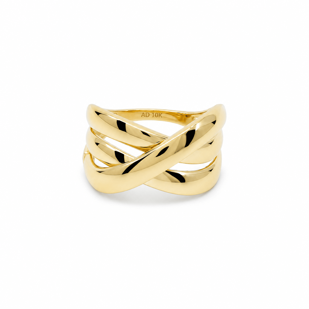 10K Yellow Gold Fashion Women's Ring - Miral Jewelry