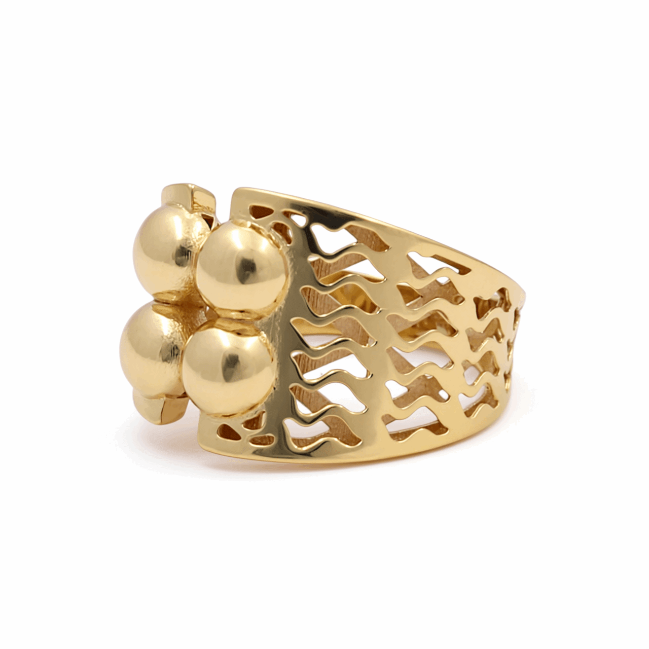 10K Yellow Gold Fashion Women's Ring - Miral Jewelry