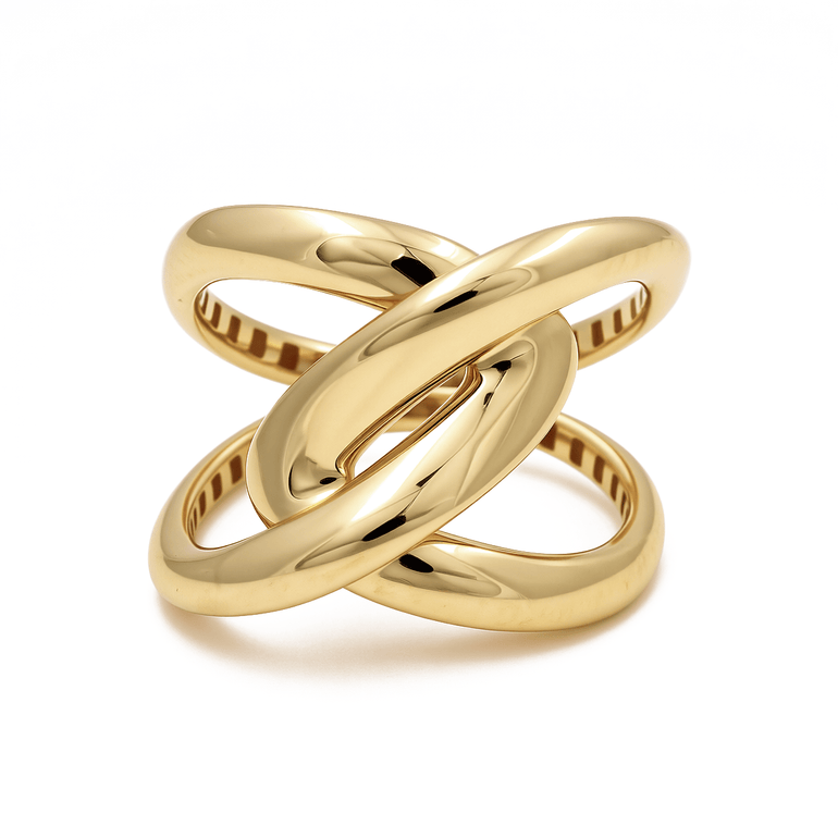 10K Yellow Gold Fashion Women's Ring - Miral Jewelry