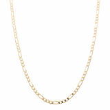 10K Yellow Gold Figaro Link 24" - Miral Jewelry