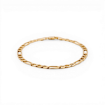 10K Yellow Gold Figaro Link Bracelet - Miral Jewelry