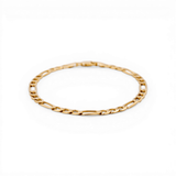 10K Yellow Gold Figaro Link Bracelet - Miral Jewelry