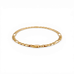 10K Yellow Gold Figaro Link Bracelet - Miral Jewelry
