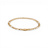 10K Yellow Gold Figaro Link Bracelet - Miral Jewelry