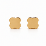 10K Yellow Gold Flower Earrings - Miral Jewelry
