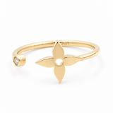 10K Yellow Gold Flower Fashion Women's Ring - Miral Jewelry