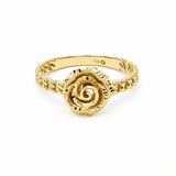 10K Yellow Gold Flower Fashion Women's Ring - Miral Jewelry