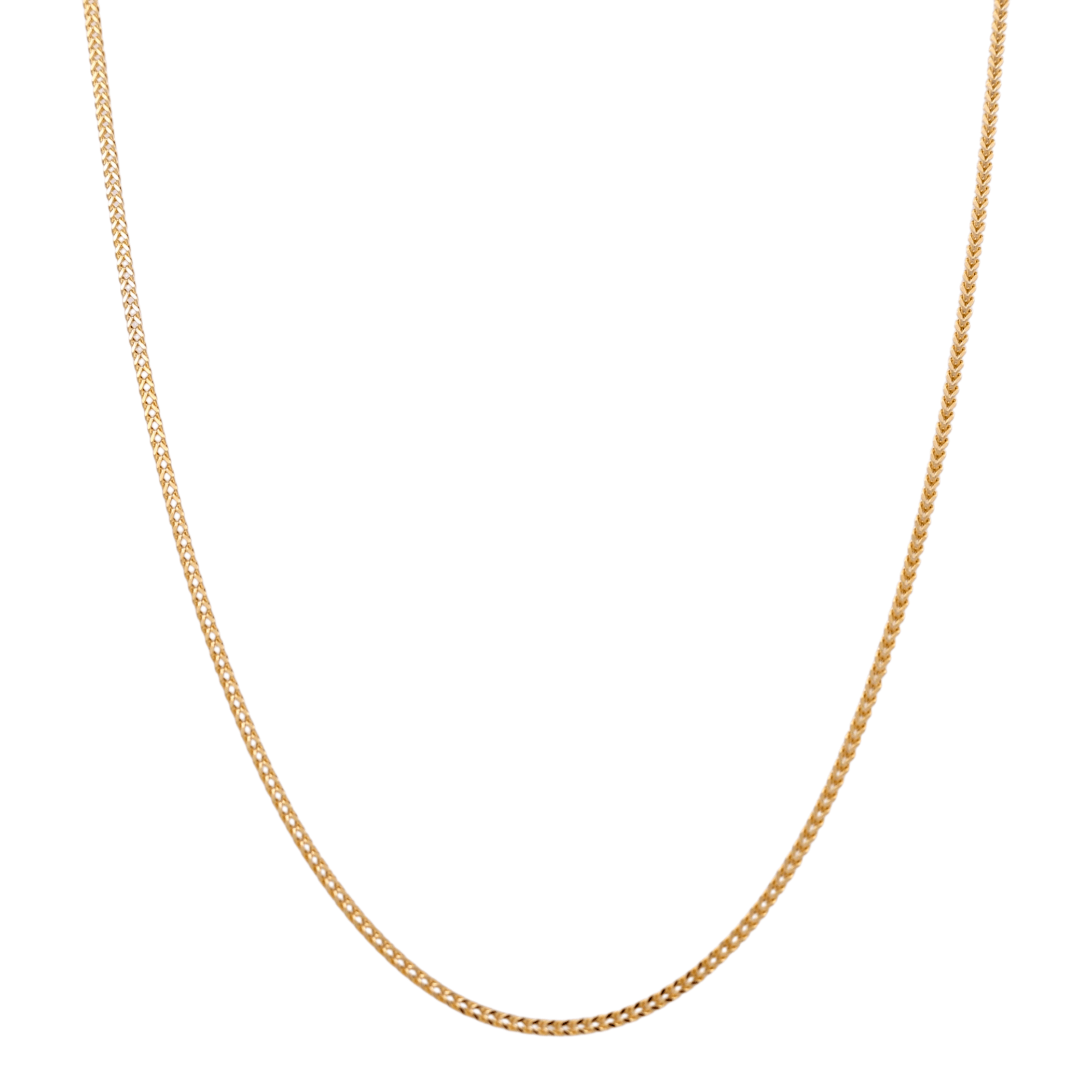 10K Yellow Gold Franco Link Chain 24" - Miral Jewelry