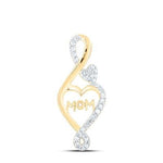 10k Yellow Gold Heart Diamond Women's Pendant with 0.10Tw Round Diamond - Miral Jewelry