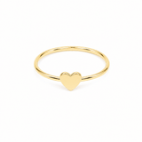 10K Yellow Gold Heart Fashion Women's Ring - Miral Jewelry