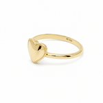 10K Yellow Gold Heart Fashion Women's Ring - Miral Jewelry