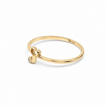 10K Yellow Gold Heart Key Fashion Women's Ring - Miral Jewelry