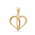 10K Yellow Gold Heart Pendant - Miral Jewelry