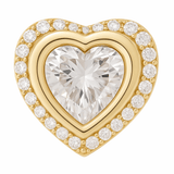 10K Yellow Gold Heart with Cz Women's Ring - Miral Jewelry