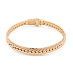 10K Yellow Gold Herringbone Bracelet Women's - Miral Jewelry