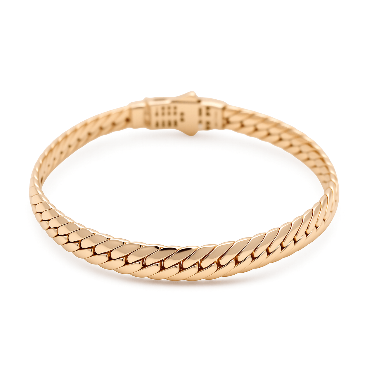 10K Yellow Gold Herringbone Bracelet Women's - Miral Jewelry