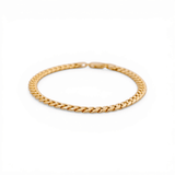 10K Yellow Gold Hollow Bracelet Men's - Miral Jewelry