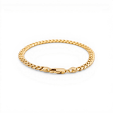 10K Yellow Gold Hollow Bracelet Men's - Miral Jewelry