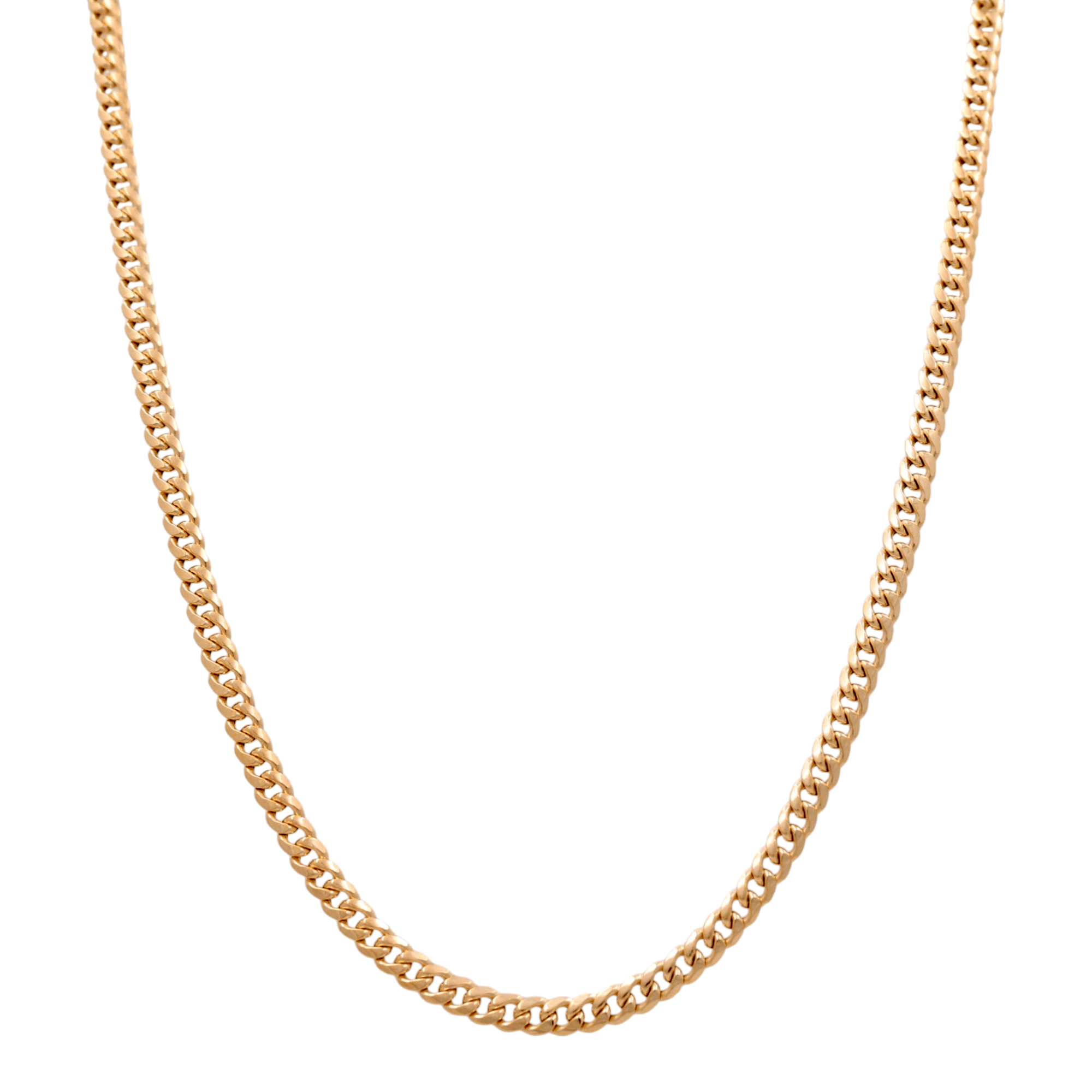 10K Yellow Gold Hollow Cuban Link 24" - Miral Jewelry