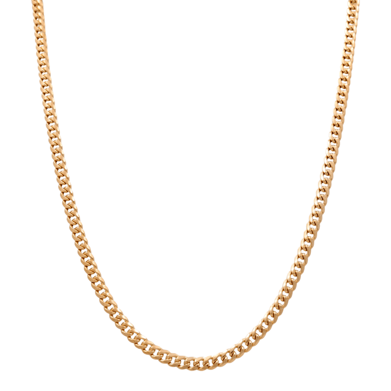 10K Yellow Gold Hollow Cuban Link 24" - Miral Jewelry