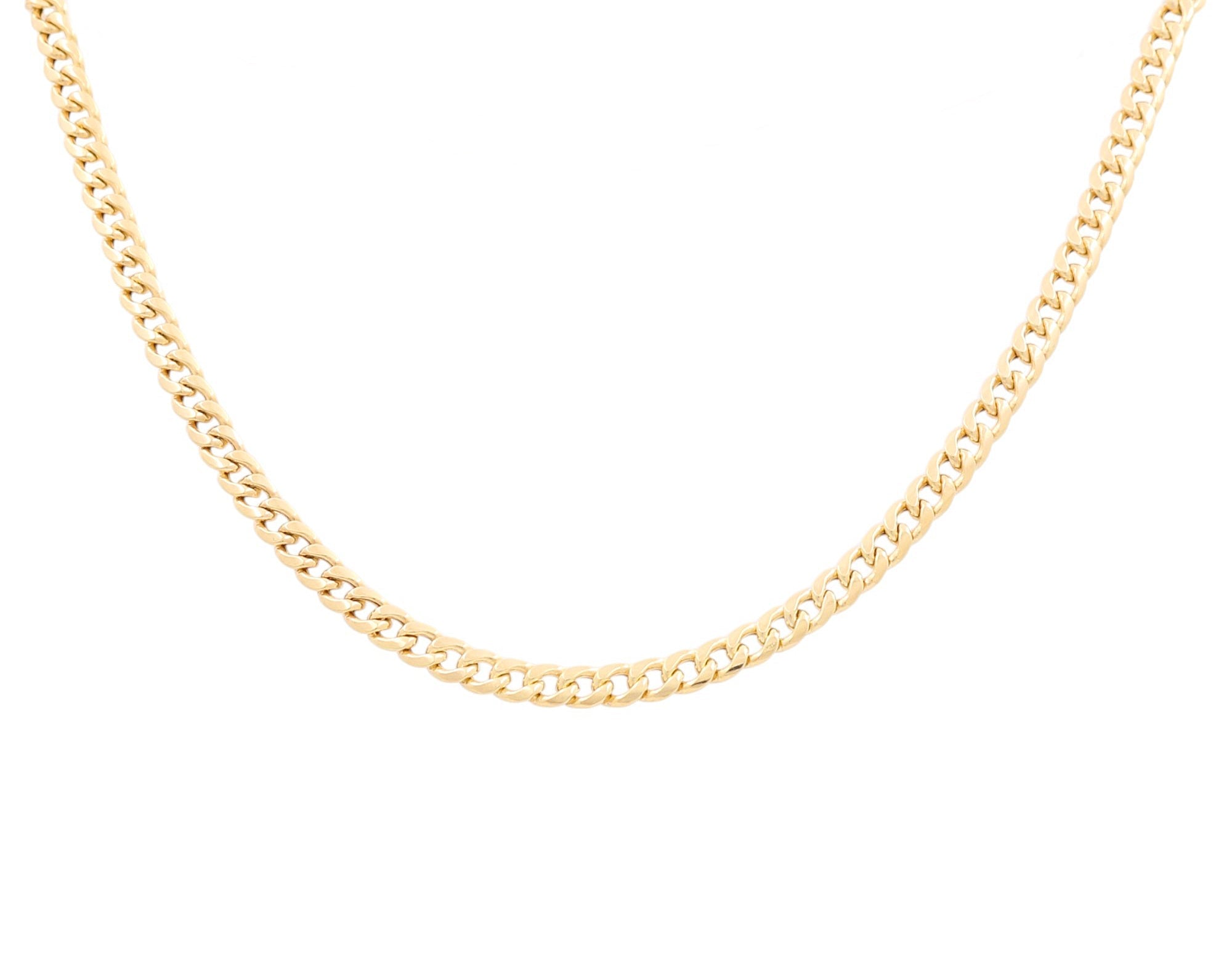 10K Yellow Gold Hollow Cuban Link Chain - Miral Jewelry