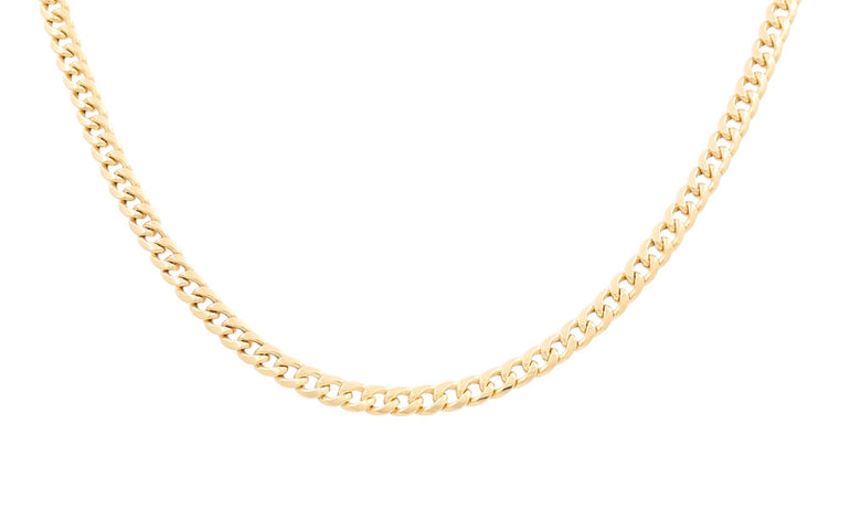 10K Yellow Gold Hollow Cuban Link Chain - Miral Jewelry