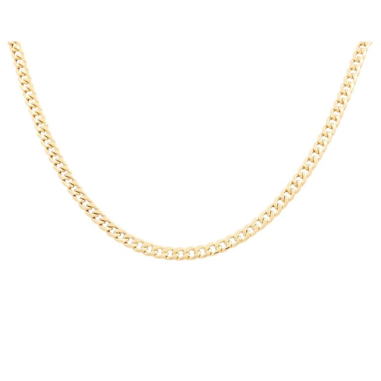 10K Yellow Gold Hollow Cuban Link Chain 5.2mm, 18in, 11 g