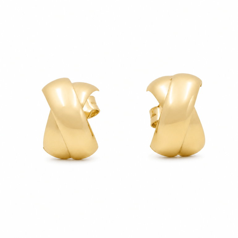 10K Yellow Gold Huggie Earrings - Miral Jewelry